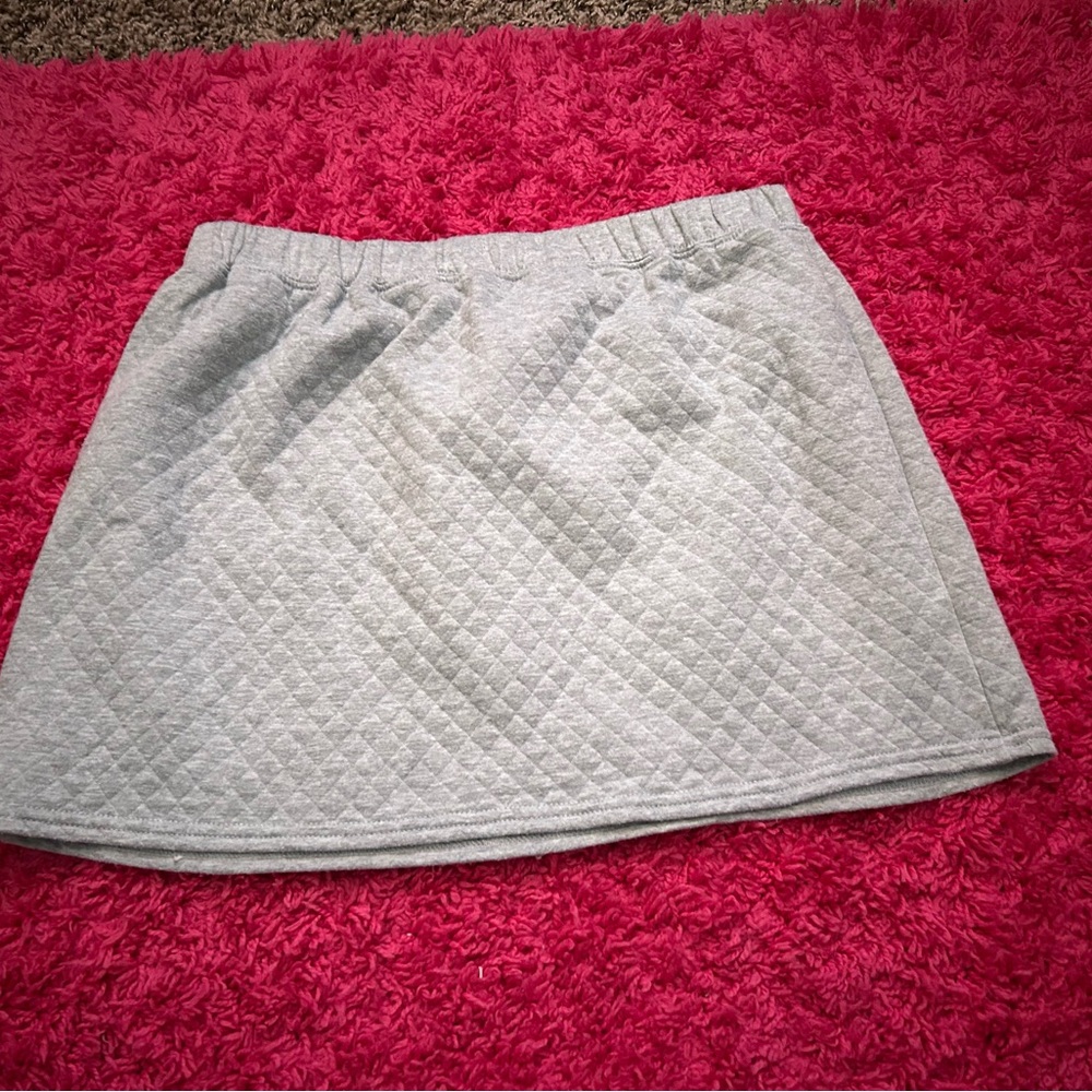 Gray Quilted Women's Skirt